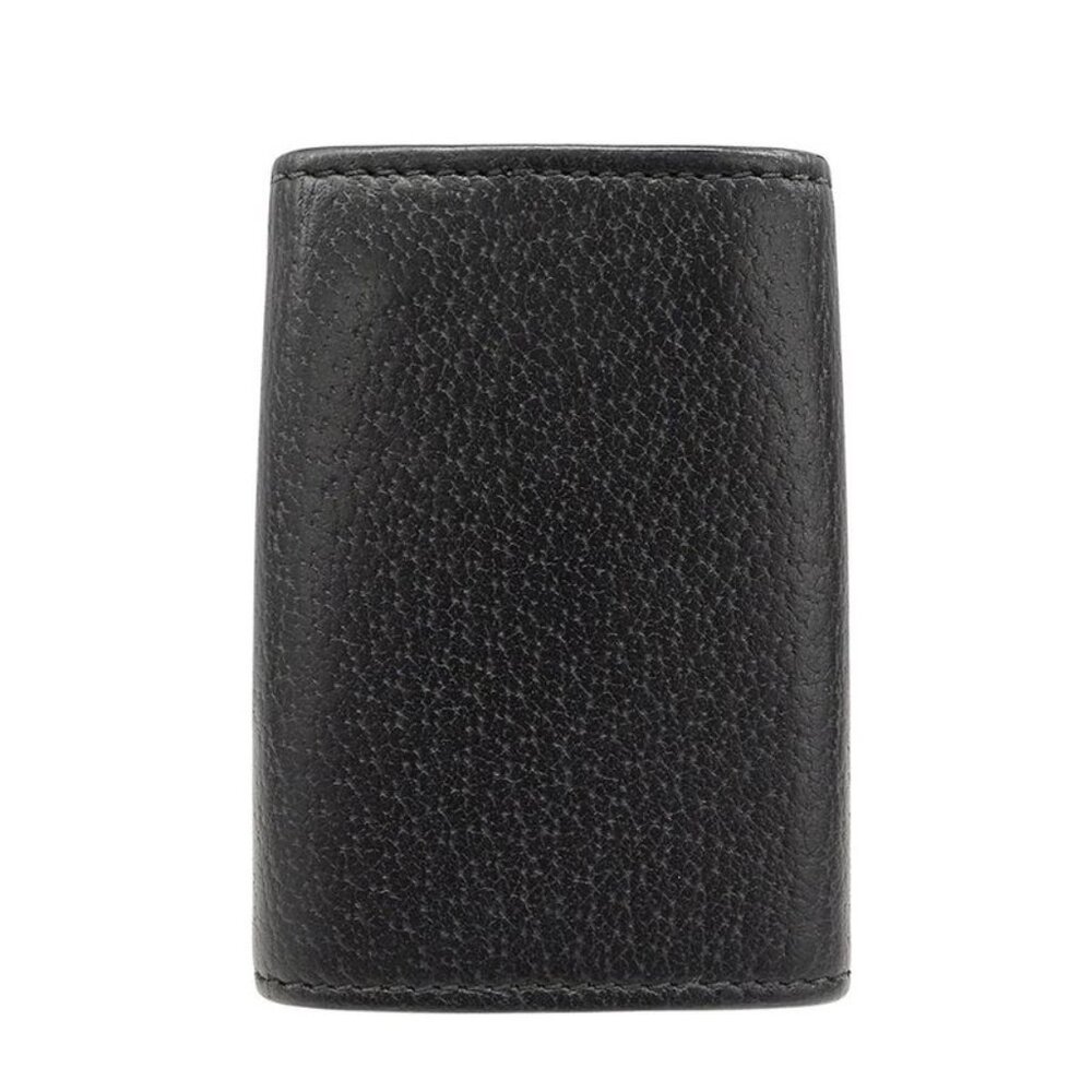 ★SOLD★ Gucci Key Case Animalier Leather Black 6 - Picture 2 of 11